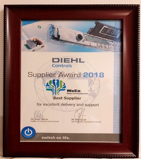 WeEn Semiconductors Won 2018“Best Supplier Award”of Diehl Controls_3.jpg